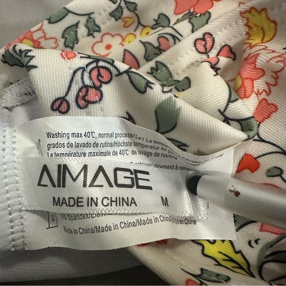 AI'MAGE Bikini Bandeau Swimswear with Removable Shoulder Straps/size: M - Picture 9 of 13